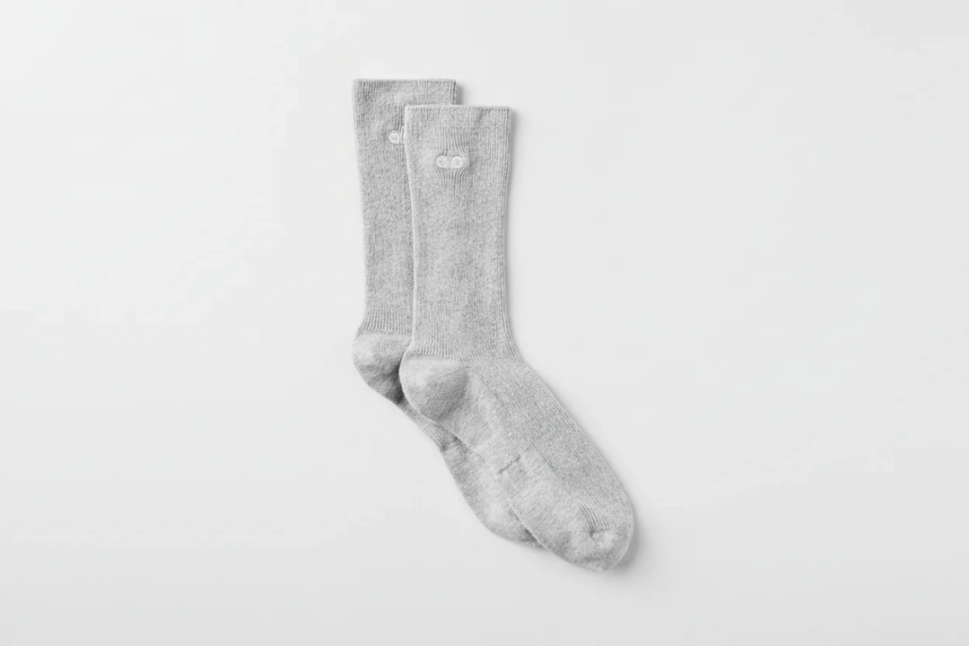 알로요가 Unisex Half-Crew Understated Sock - Athletic Heather Grey 상품 이미지 1