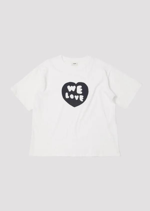 30S T SHIRT FILLED HEART WHITE