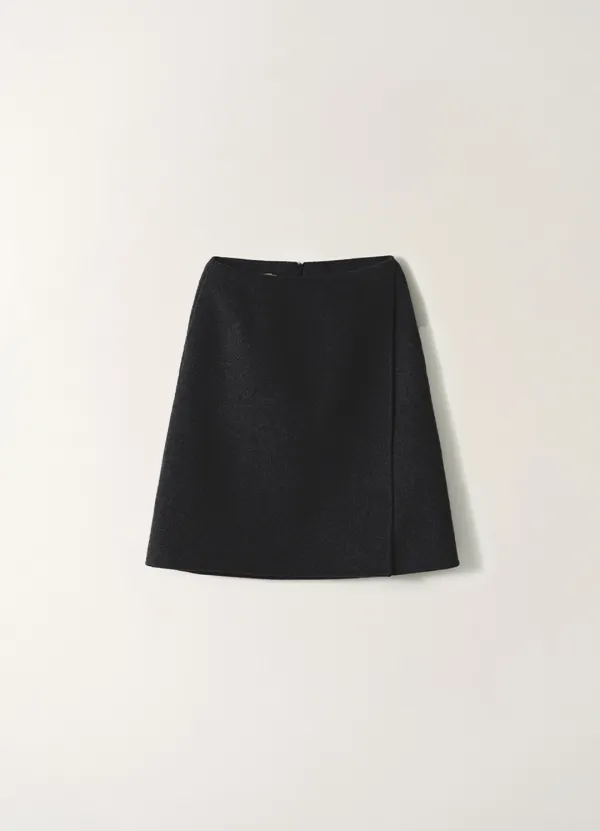 3RD / Fleur wool skirt (Dark navy)