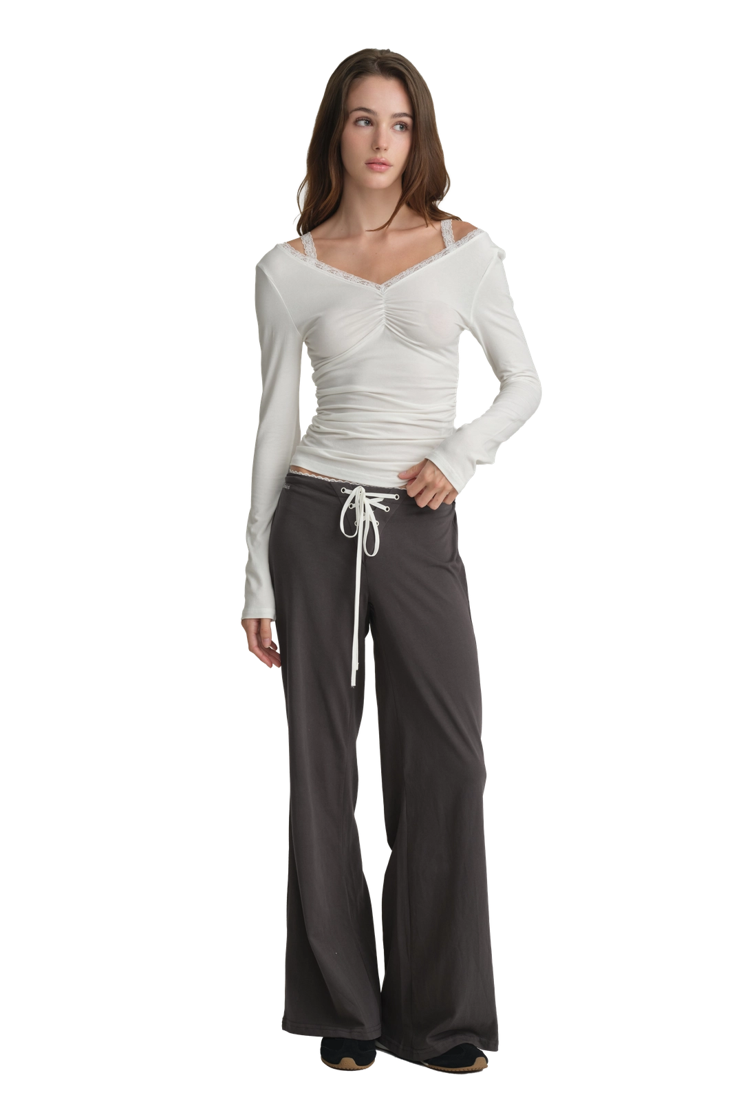 클리시어 Ballerina lace long sleeve, White 상품 이미지 1