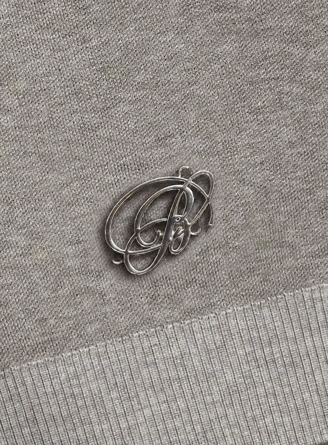 배드블러드 [w-jkt26-009] Big B Logo Full-Zip Knit Track Top - Sand 상품 이미지 3