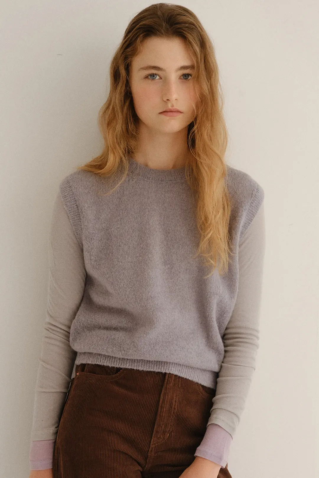 블랭크공삼 sheer alpaca vest (grey) 상품 이미지 2