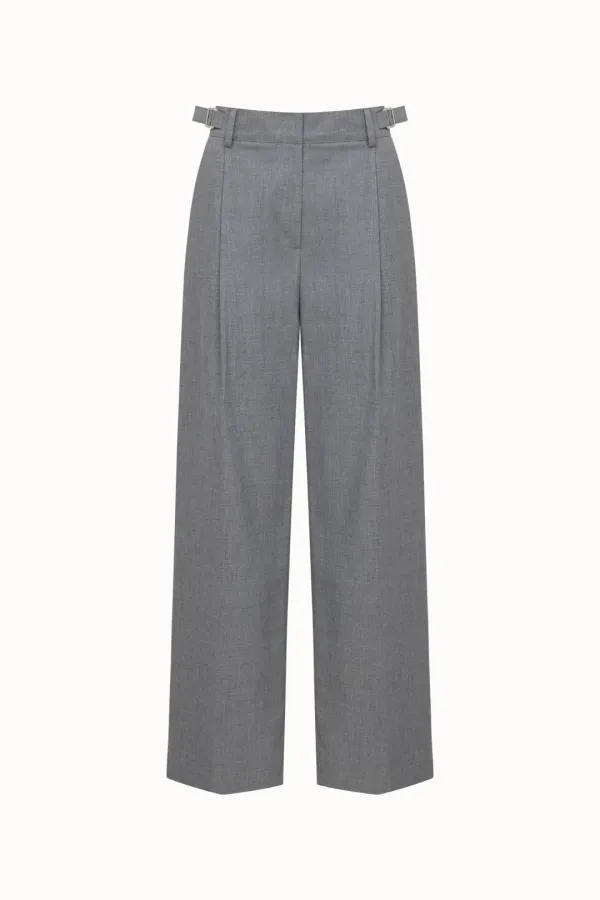 One-Tuck Wide Slacks[LMBESPPT5503]-Gray
