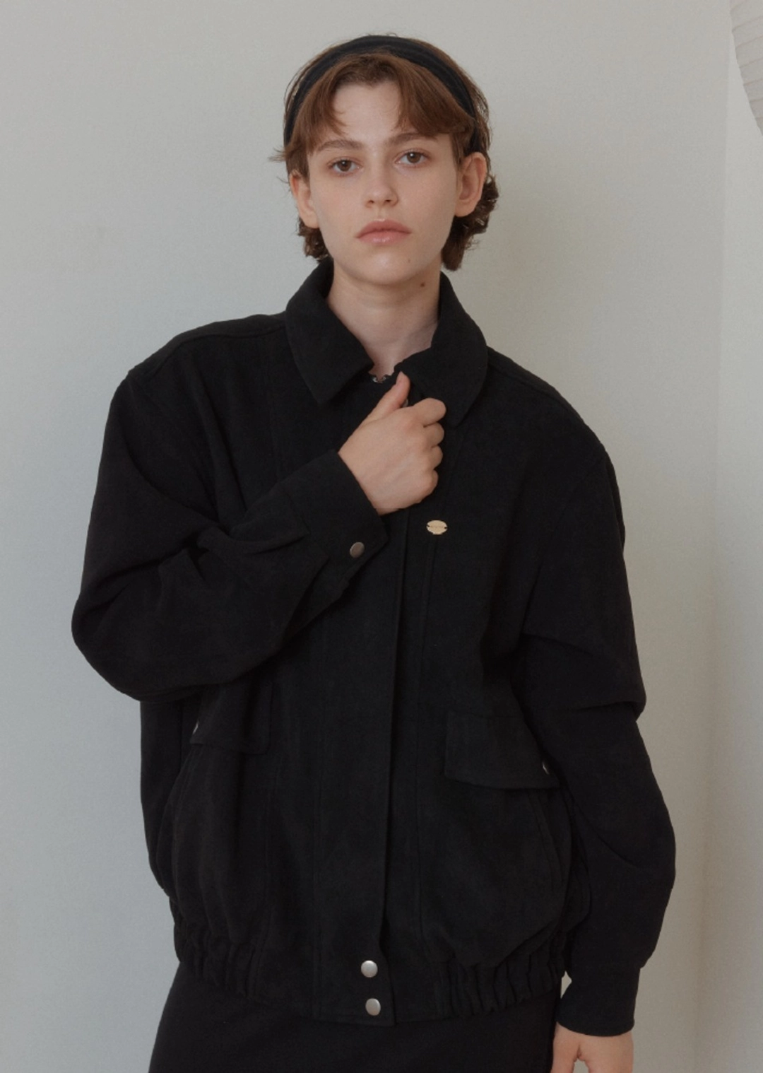 아노에틱 ANC SUEDE BLOUSON JACKET_BLACK 상품 이미지 1