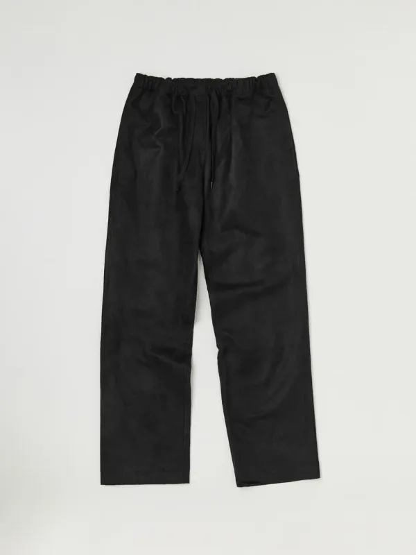 SUEDE BANDING PANTS IN BLACK