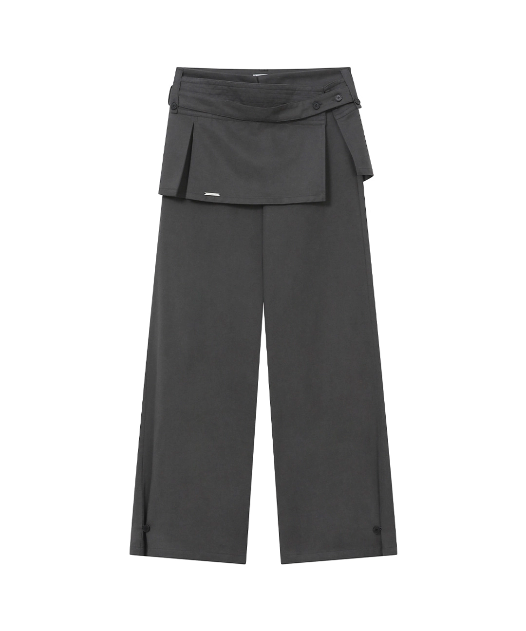 미세키서울 Button tab mini skirt pants set CHARCOAL 상품 이미지 1