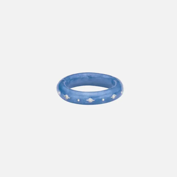 dazzling sky ring-blue