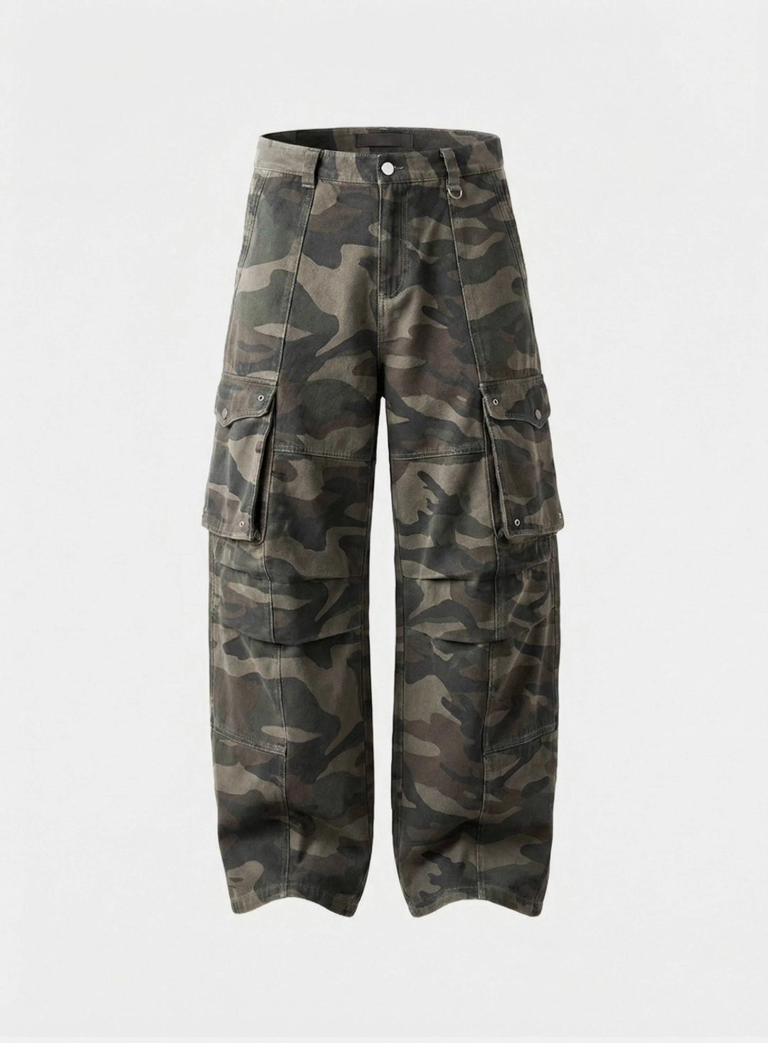 배드블러드 [w-pts26-069] Arc Curved Fit Cargo Pants - Camo 상품 이미지 1