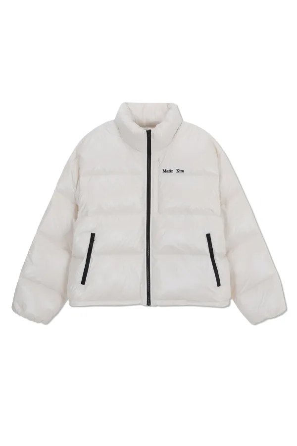 SMALL LOGO VOLUME DOWN JUMPER FOR MEN IN IVORY
