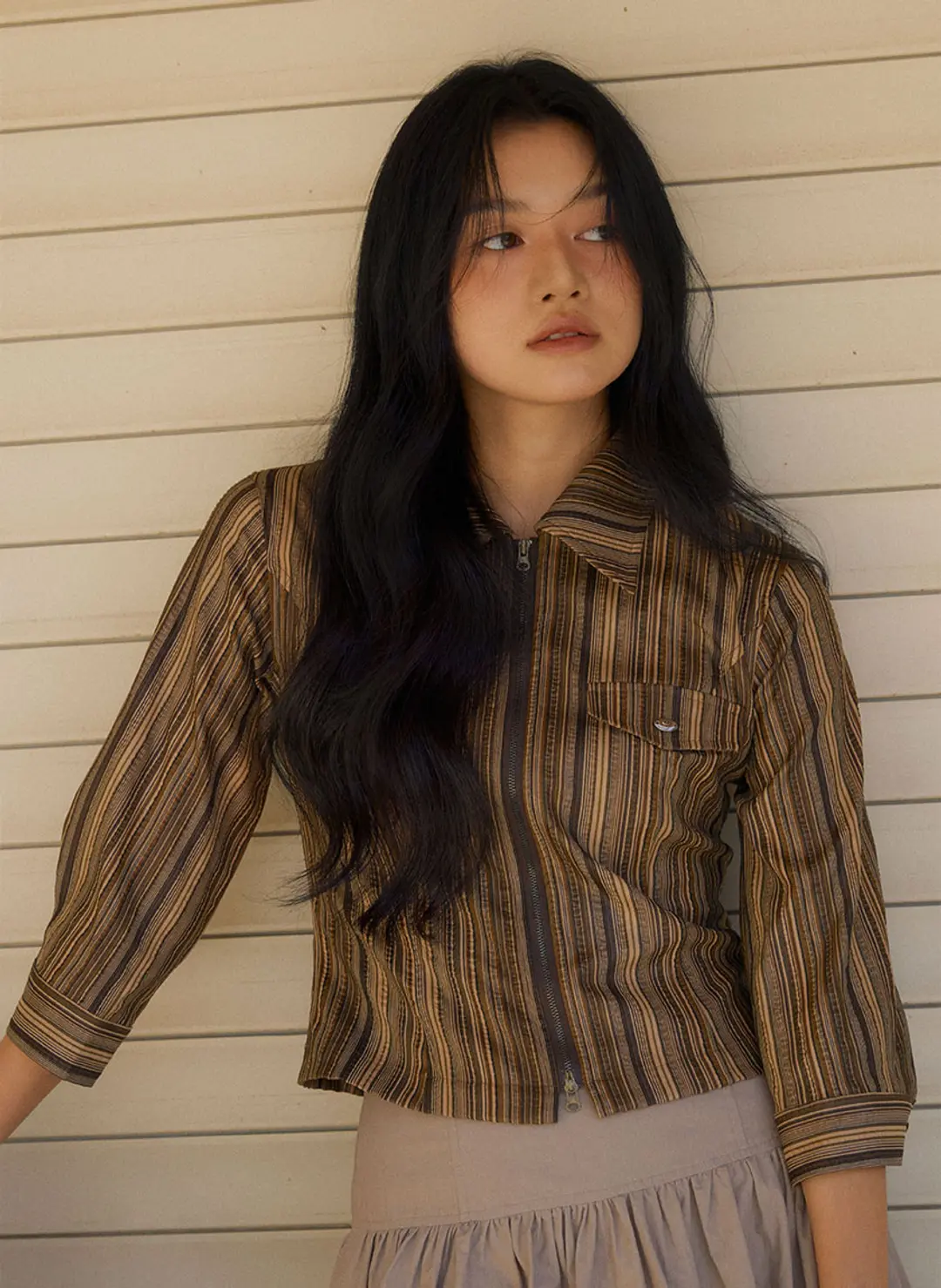 루루서울 Autumn Street Shirt (Brown Mix) 상품 이미지 2