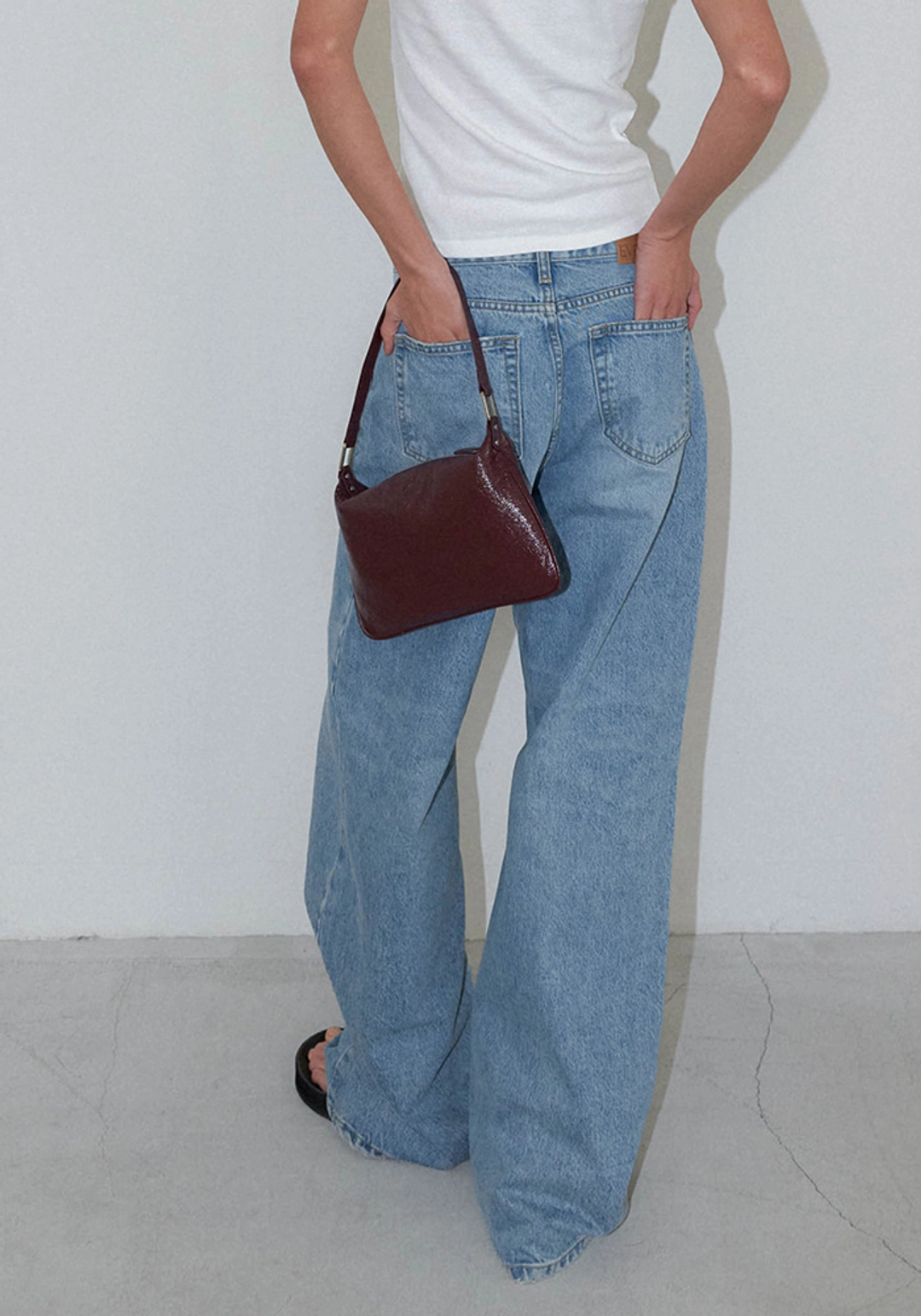 이브세이지 Glossy shoulder bag mini (Wine) 상품 이미지 2