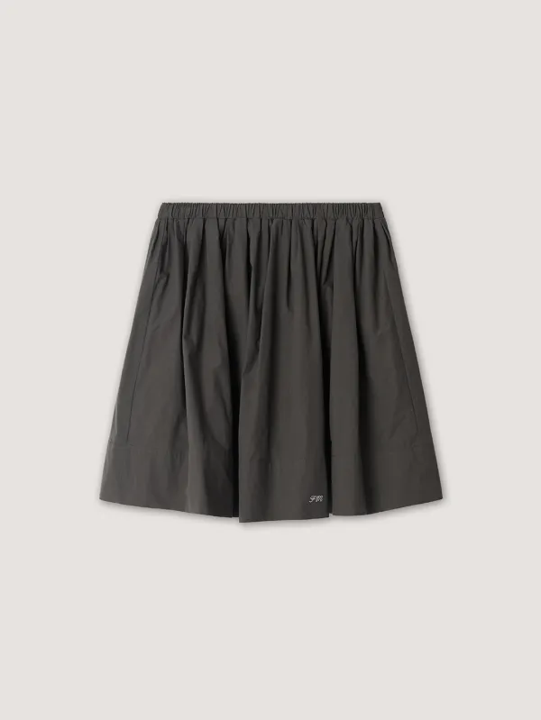 Aube Tuck Skirt - Charcoal