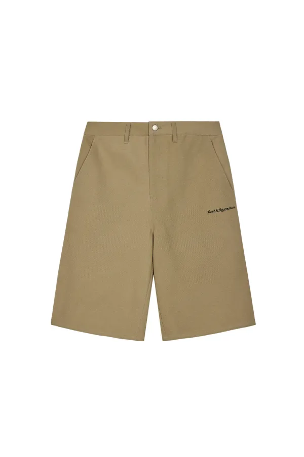 COTTON BERMUDA SHORTS - BEIGE