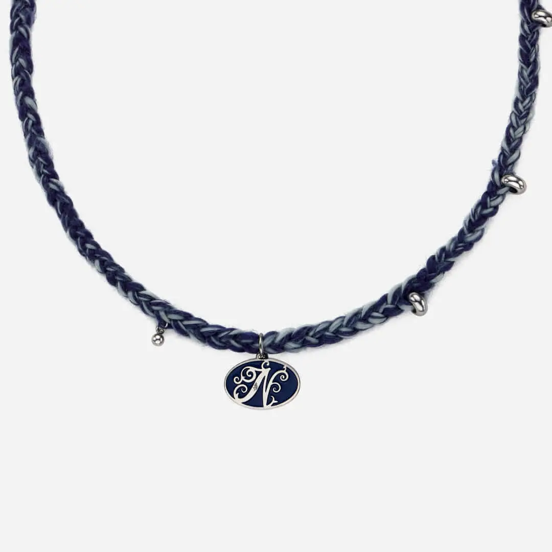 엔프프 braided charm necklace-blue 상품 이미지 2