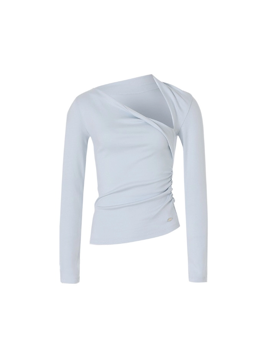 크랭크 TWIST NECK SHIRRING TOP_SKY BLUE 상품 이미지 1