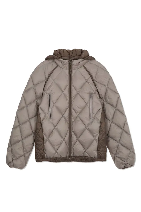 QUILTING HOODY LIGHTWEIGHT JUMPER (DOWN BLENDED) IN BEIGE
