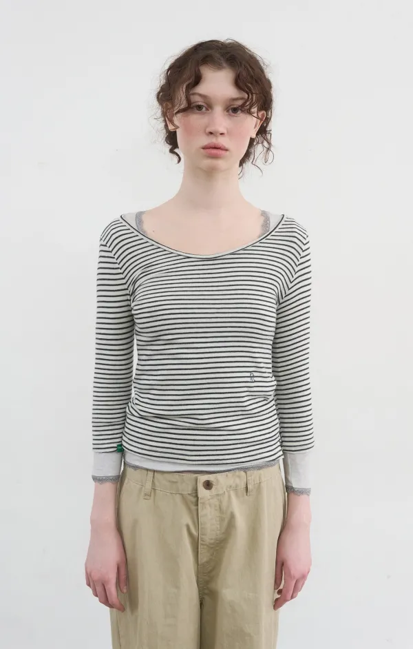 399. Eugene Stripe T_Ivory