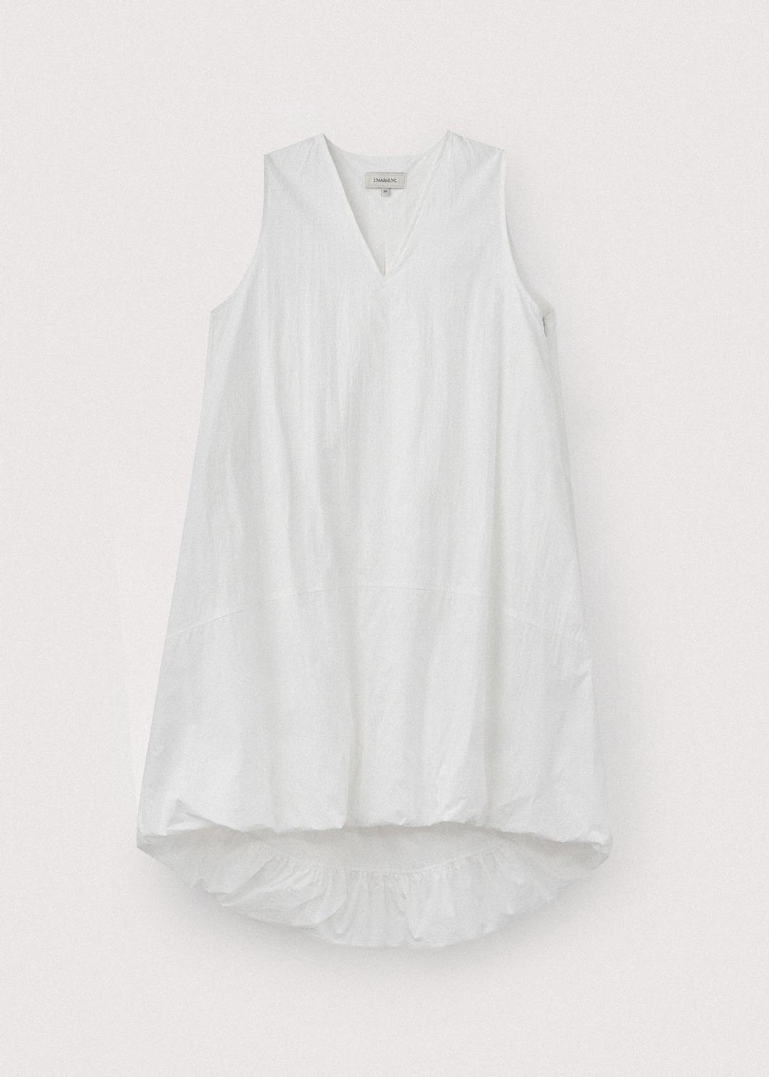 우마뭉 Crispy cotton balloon hem dress_White 상품 이미지 3