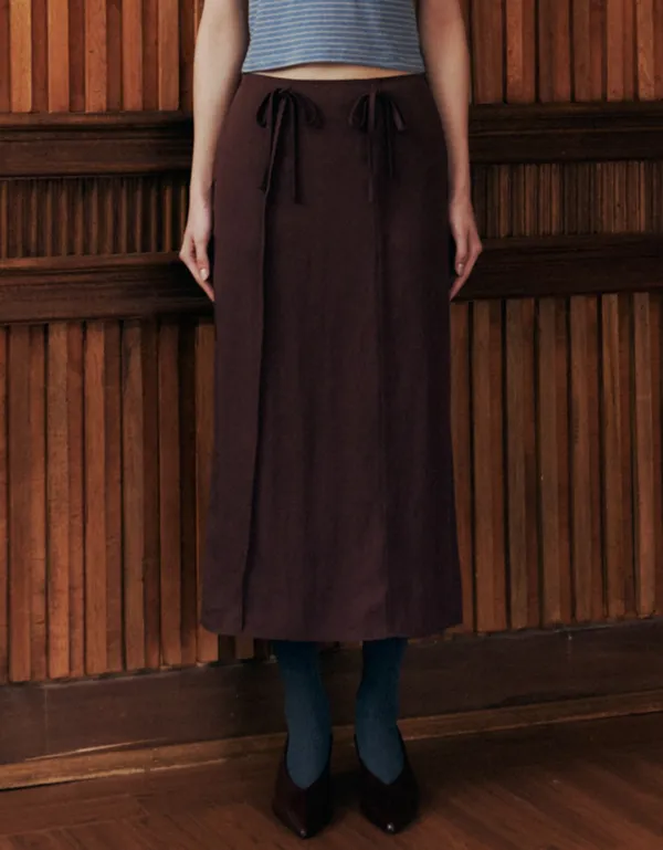 Friends Ribbon Skirt (Wine)