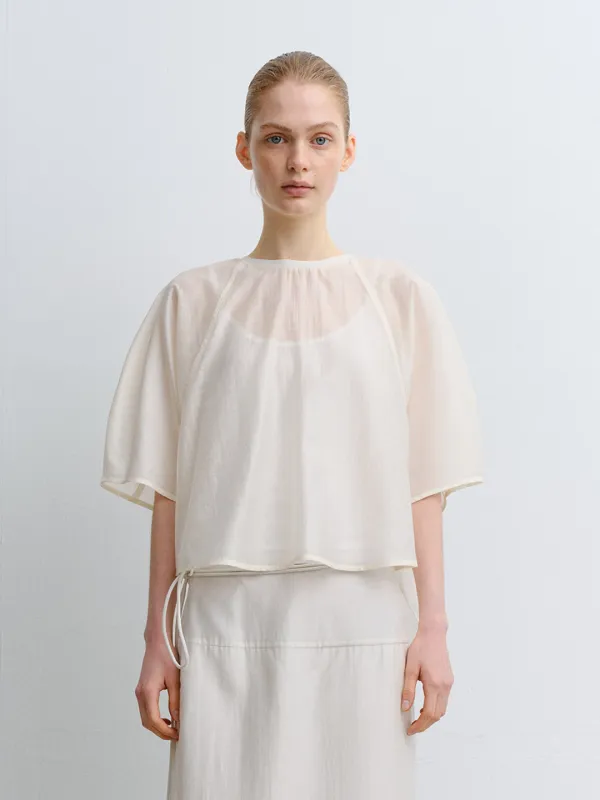 TVR VOLUME SLEEVE BLOUSE_IVORY