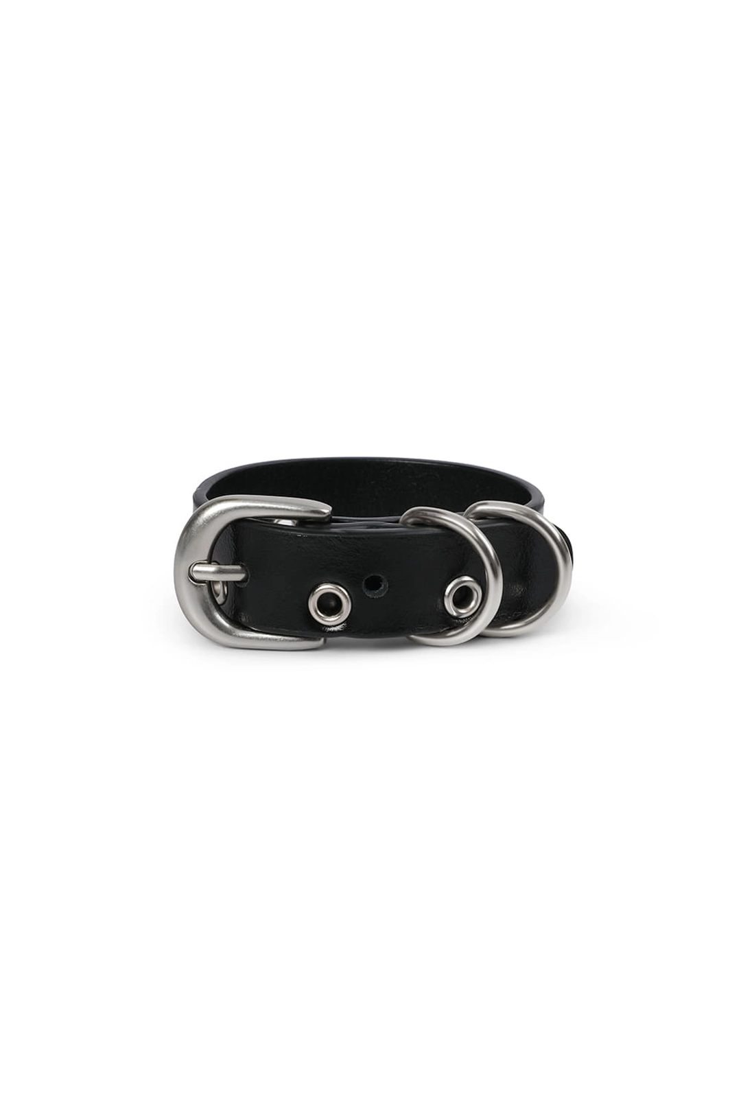 썬번프로젝트 COW LEATHER EYELET BRACELET, BLACK - SUNBURNPROJECT 상품 이미지 1