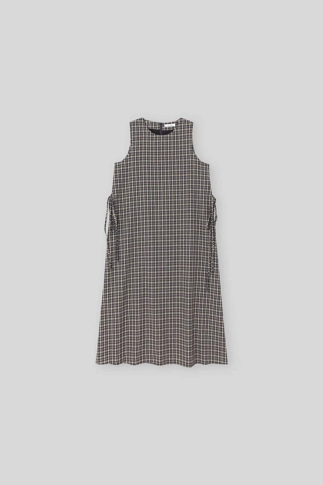 더미튼 Check strap one-piece (brown) 상품 이미지 1