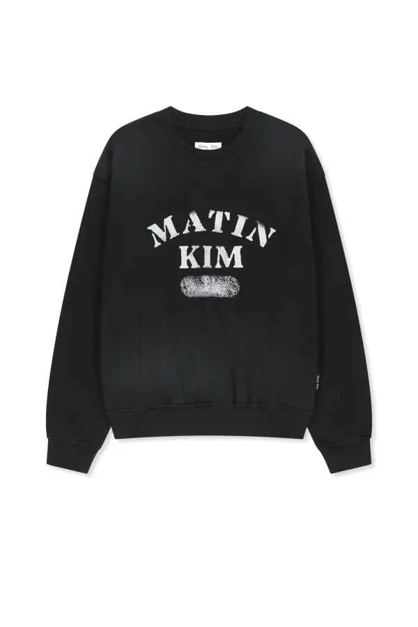 VINTAGE SPRAY LOGO SWEATSHIRT IN BLACK