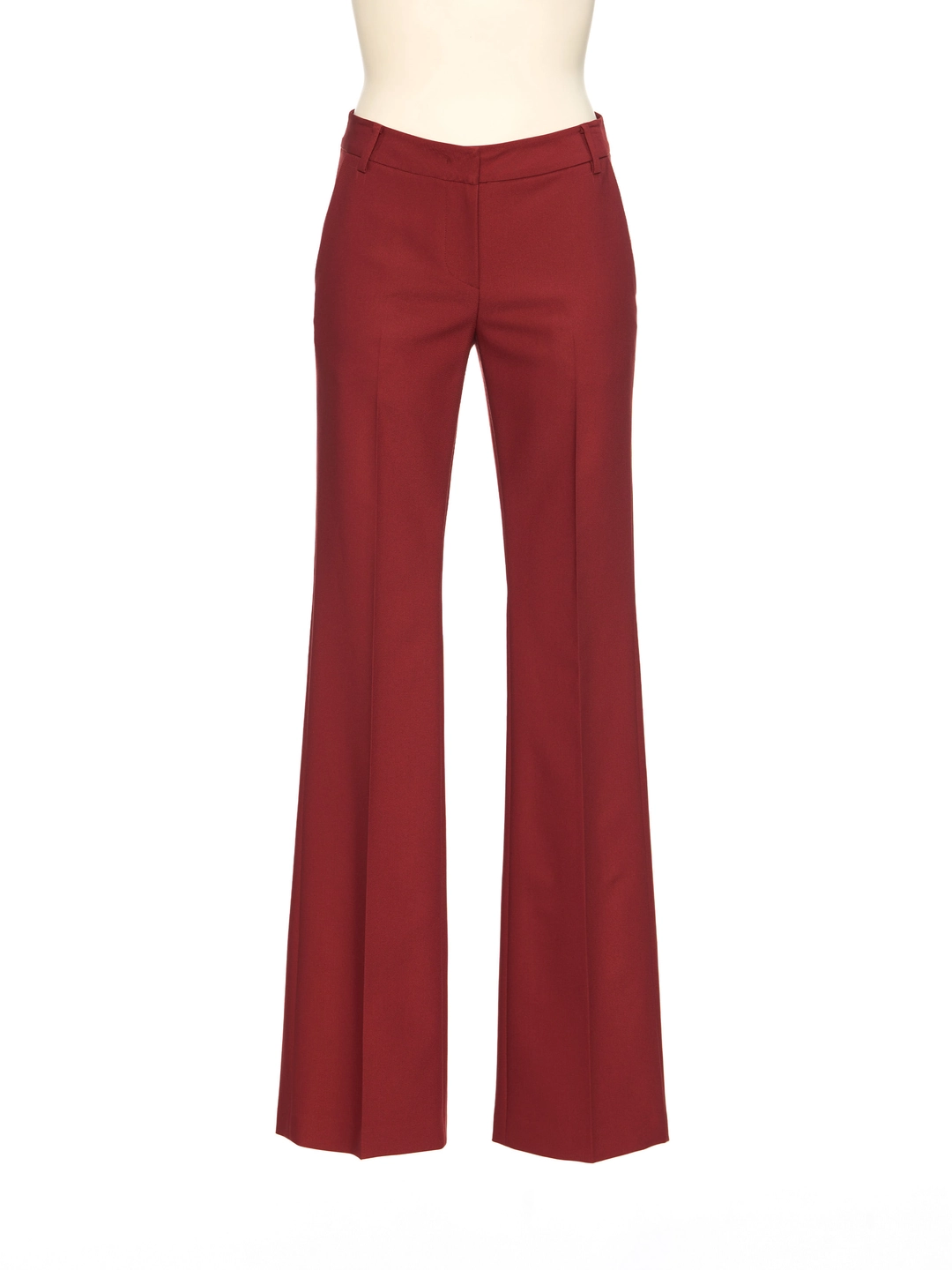 푸쉬버튼 SS26 RED LOW-RISE BELL-BOTTOM TROUSERS 상품 이미지 1