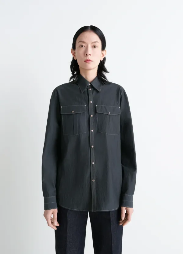 CHEST-POCKET FITTED SHIRT