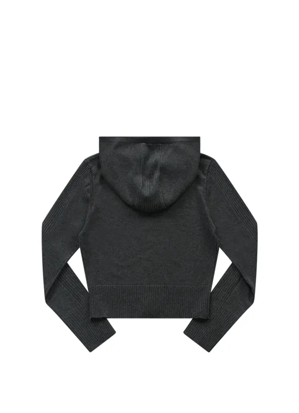 [11월 6일 순차배송] FABLE KNIT HOOD ZIP-UP / CHARCOAL