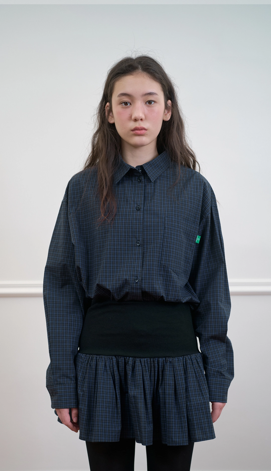 노컨텐츠 270. Vintage Check Shirt  _ Navy 상품 이미지 2