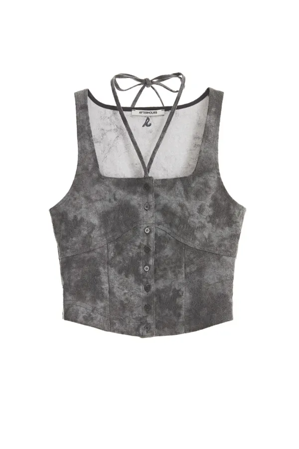JACQUARD VEST (KHAKI-GREY)