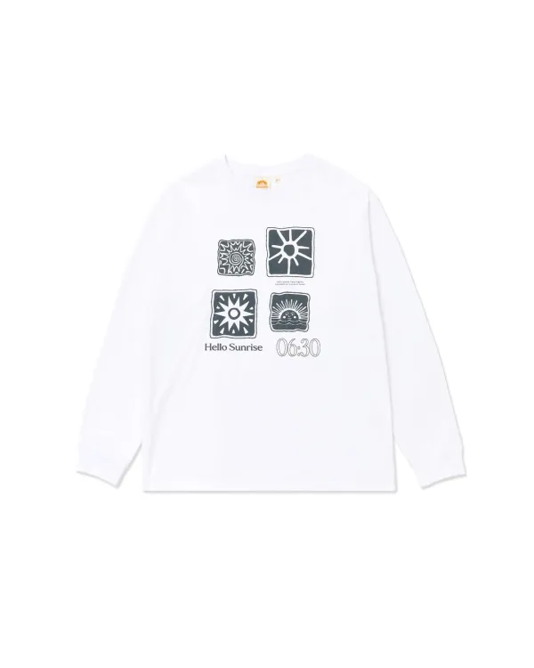 Sun Stamp L/S Tee_White