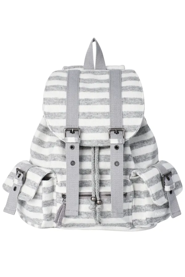 WOOL STRIPE BACKPACK_GRAY