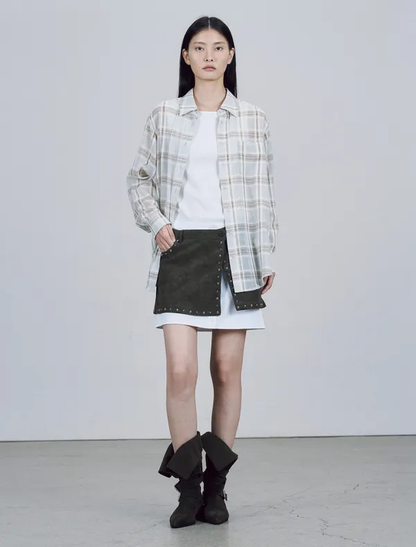 OVER-FIT CHECK SHIRT [MINT]