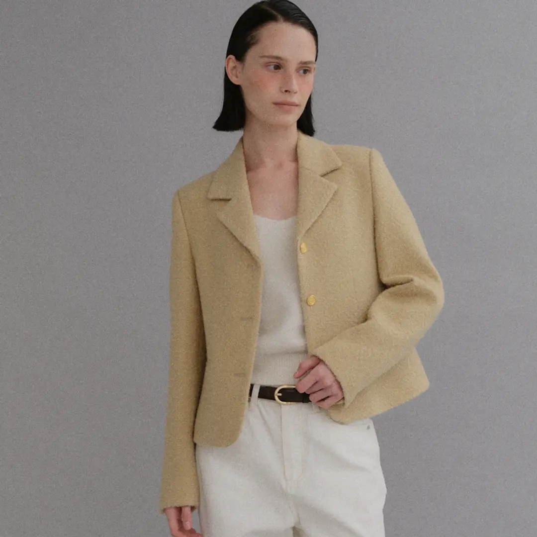 베이오드 Tweed collar jacket_beige 상품 이미지 2