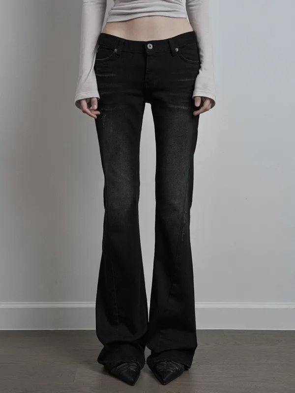 Deep Fade Bootcut Jeans (black)