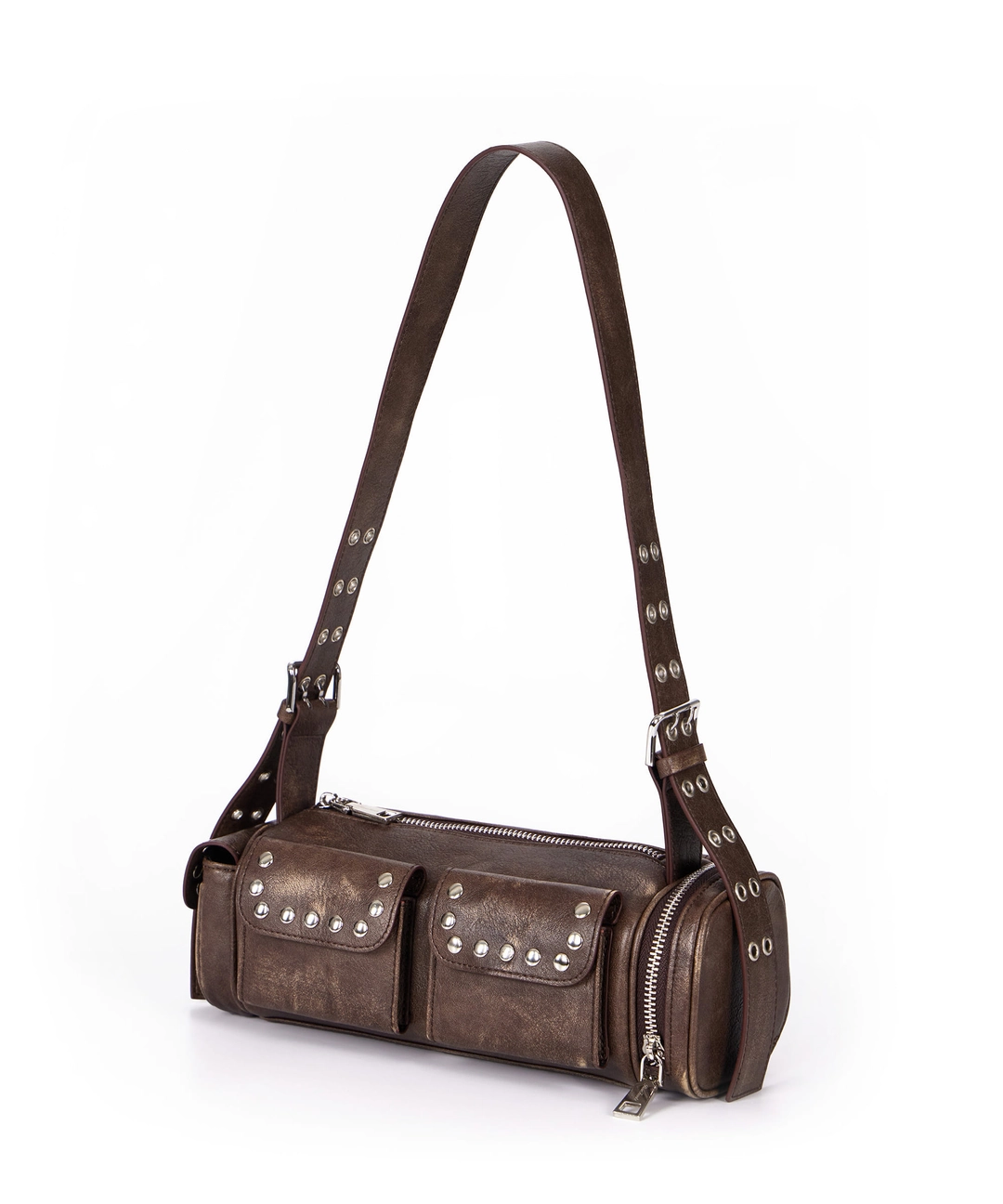 로제프란츠 Multi Pocket Studded Shoulder Bag [Brown] 상품 이미지 2