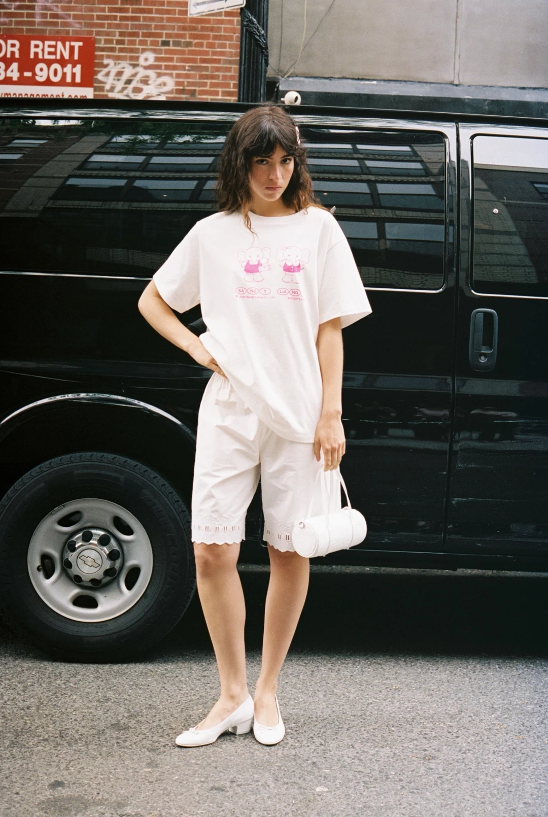 샌디리앙 PEPITA SHORTS IN WHITE 상품 이미지 3