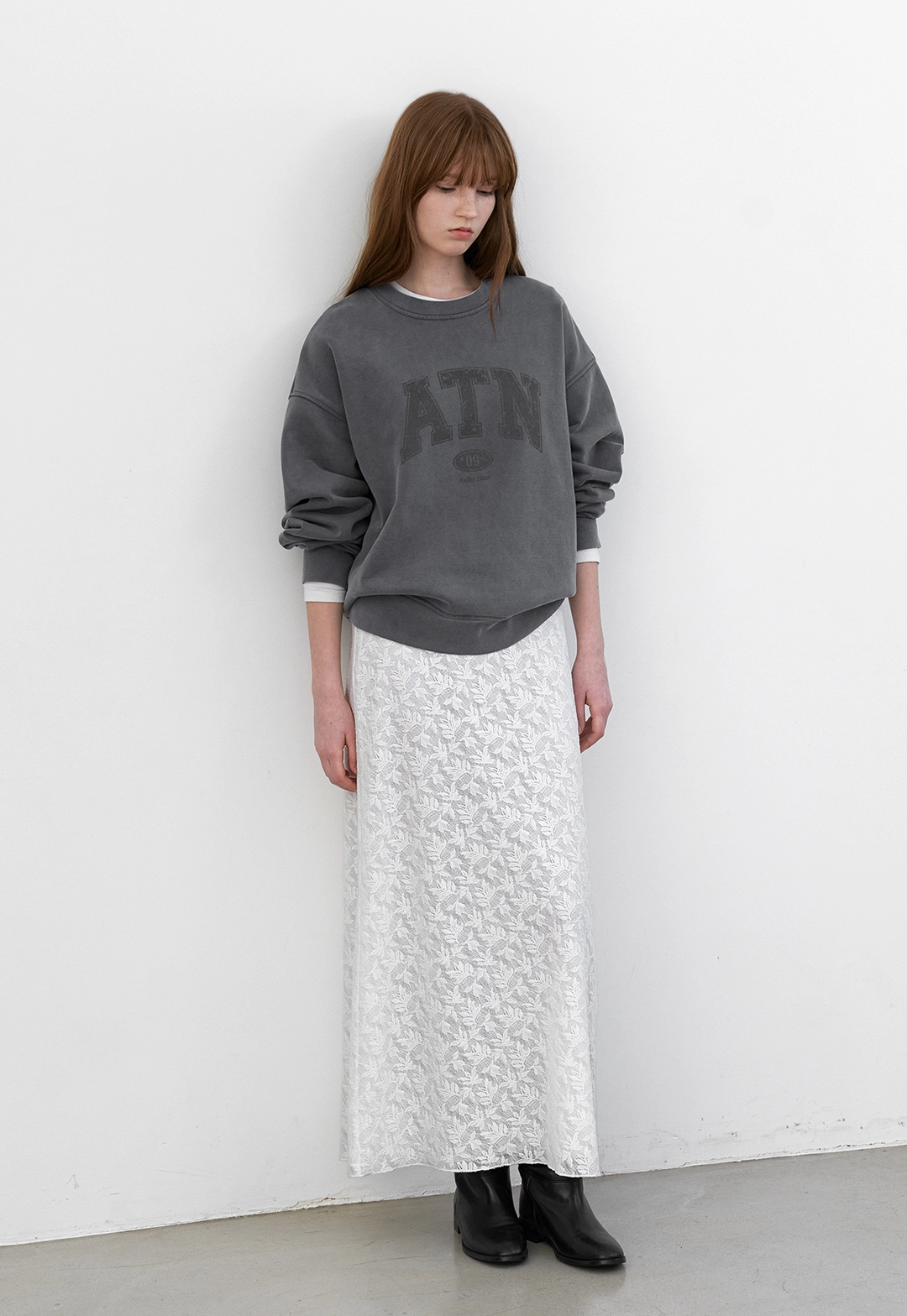 아뜰리에 나인 (SK-5091)FLORA LACE SEMI A SKIRT 상품 이미지 2