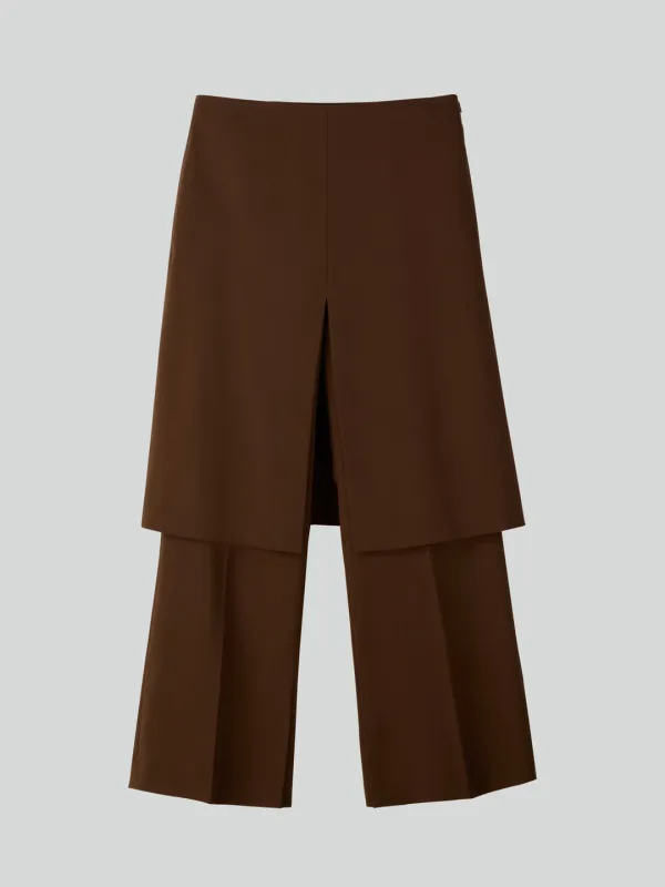 RC LAYERED SKIRT PANTS (TOBACCO)