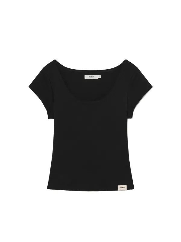 [2nd] G DEEP SCOOP TEE (BLACK)
