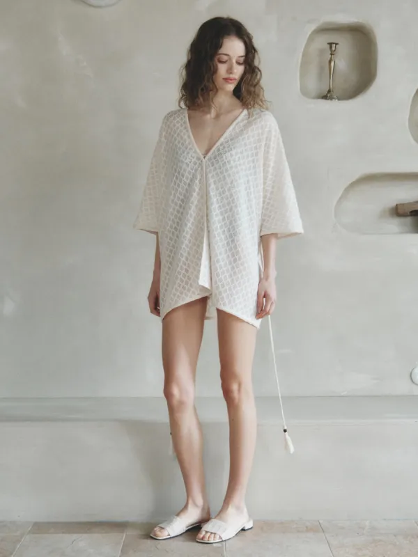 BAIN crochet cover up cardigan_ivory