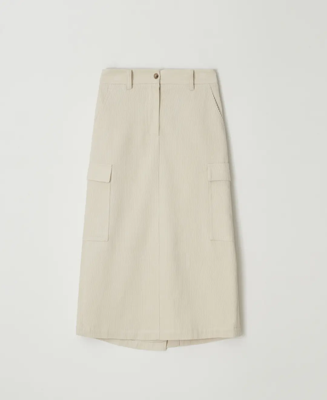 스텝어라운드 Corduroy Cargo Midi Skirt_CREAM 상품 이미지 1