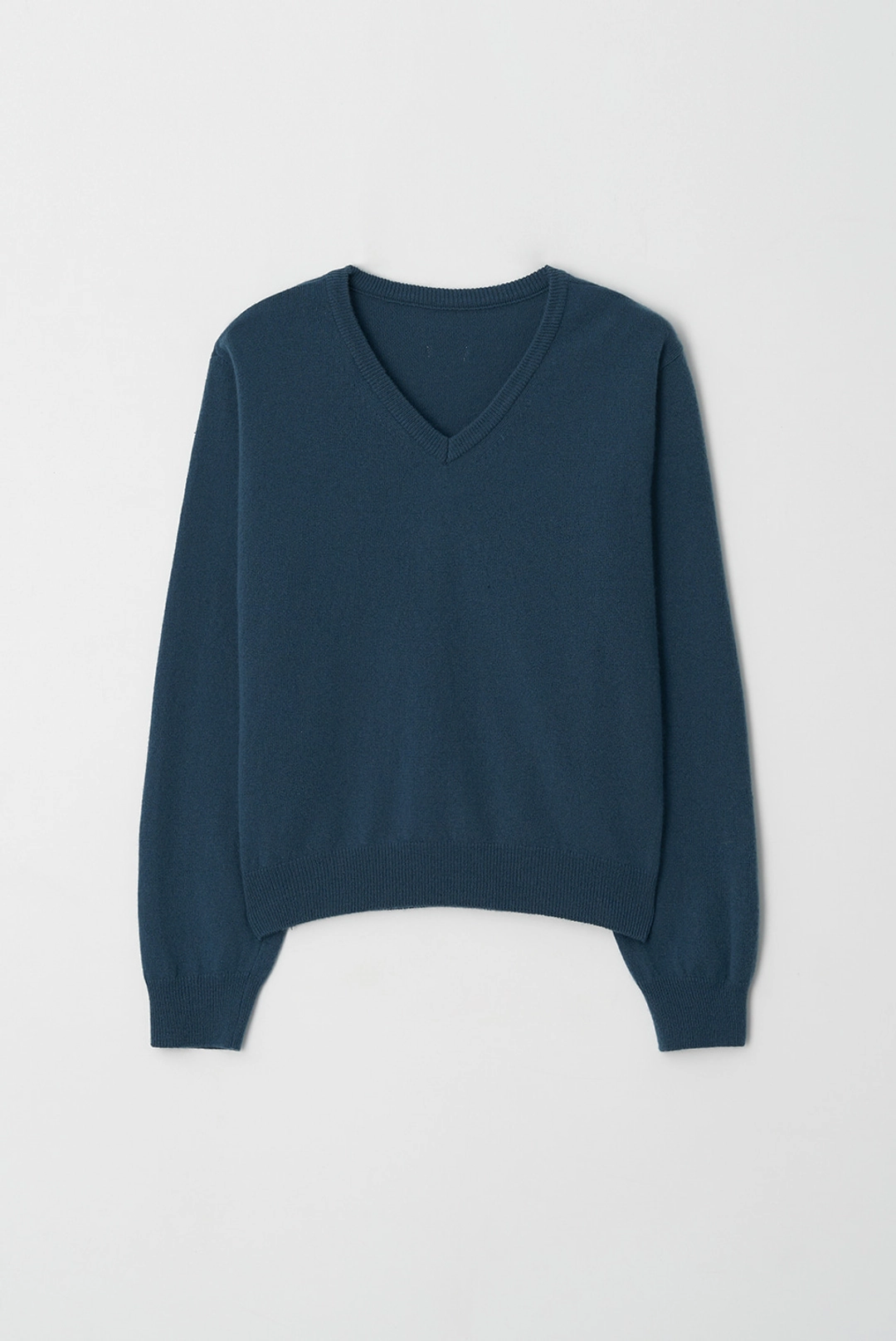 브렌다 브렌든 renee v-neck knit - blue green 상품 이미지 1