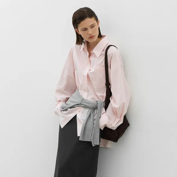 (Z-BL-4383)ESSENTIAL SINGLE STRIPE RELAXED SHIRT