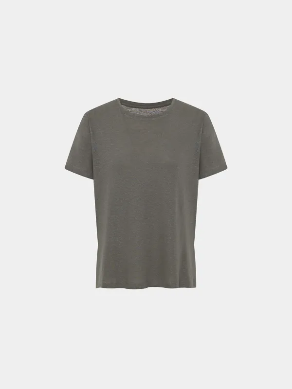 Toby linen round neck T