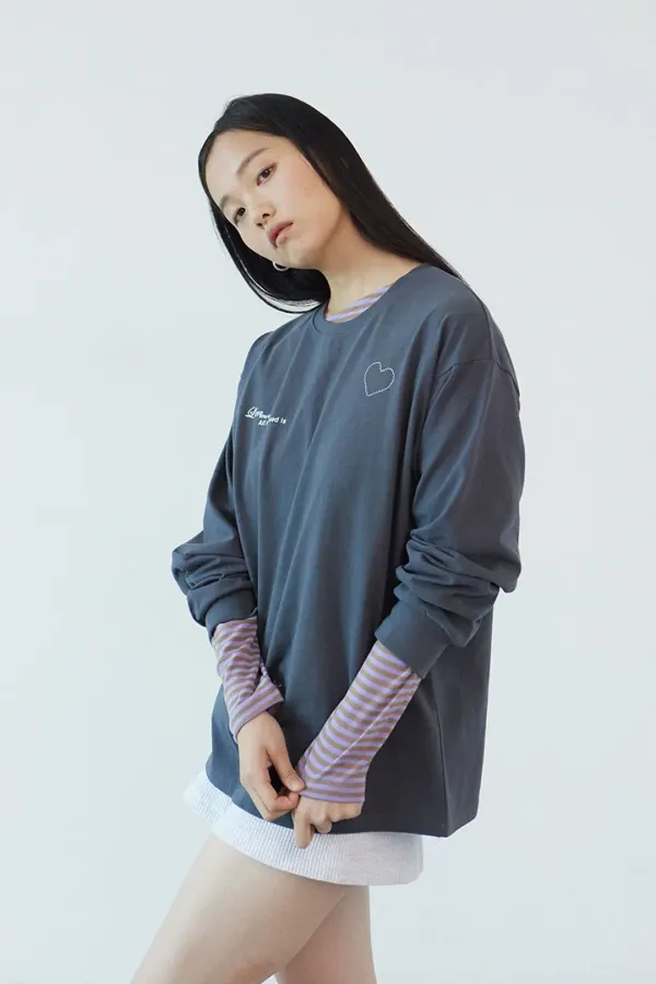 Love more T-shirt_dark gray