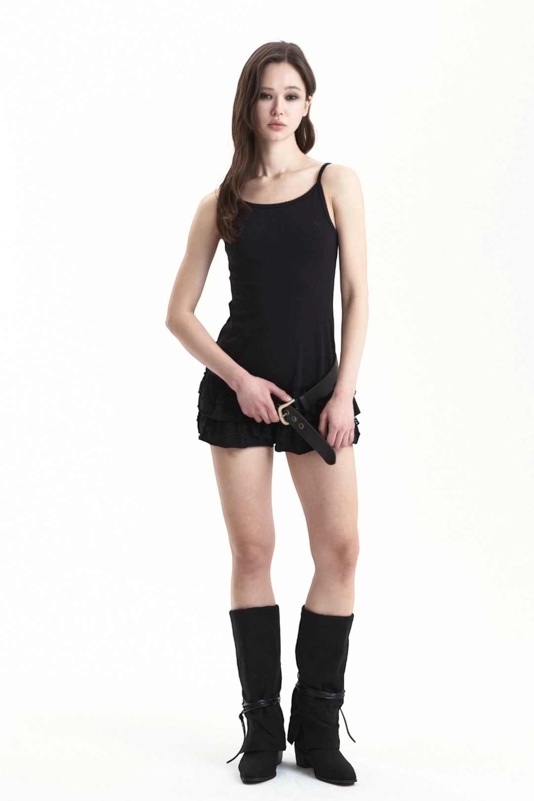 시너진 STRAP LINEN WARMER BOOTS BLACK 상품 이미지 2