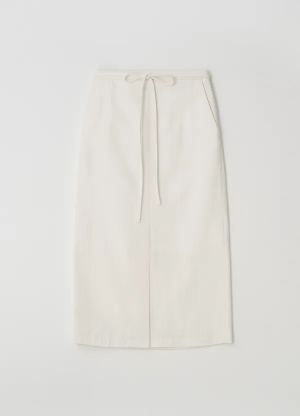 [10차] [5/26 S 예약배송]Belted H-line skirt_WHITE